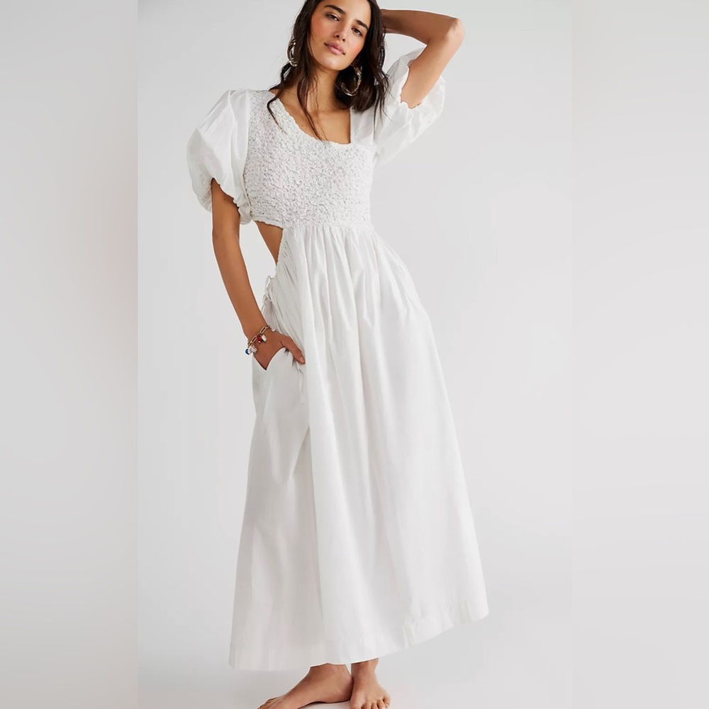 NWT Sold Out!!! Free People white cutout dress L